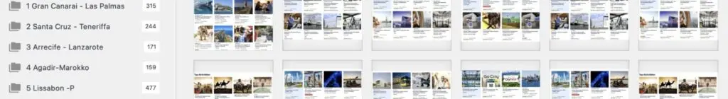 Bildverwaltung Urlaub Weblog (Ausschnitt)