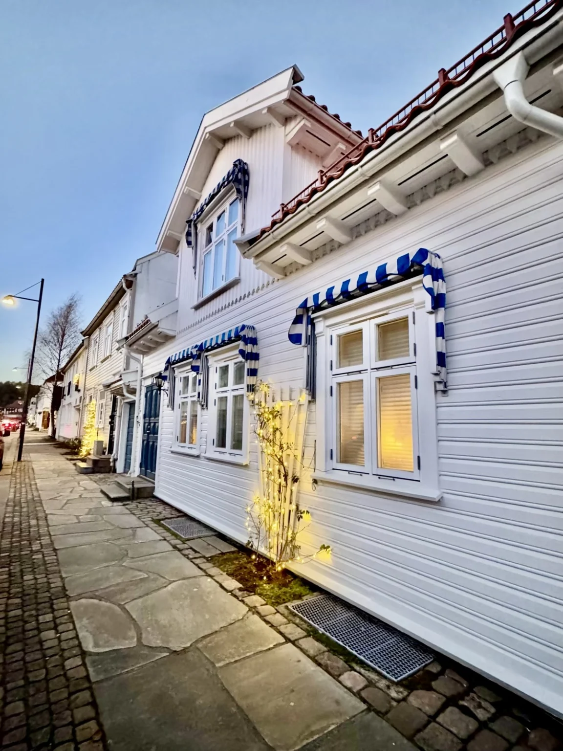 Holzhäuser im Posebyen Viertel in Kristiansand