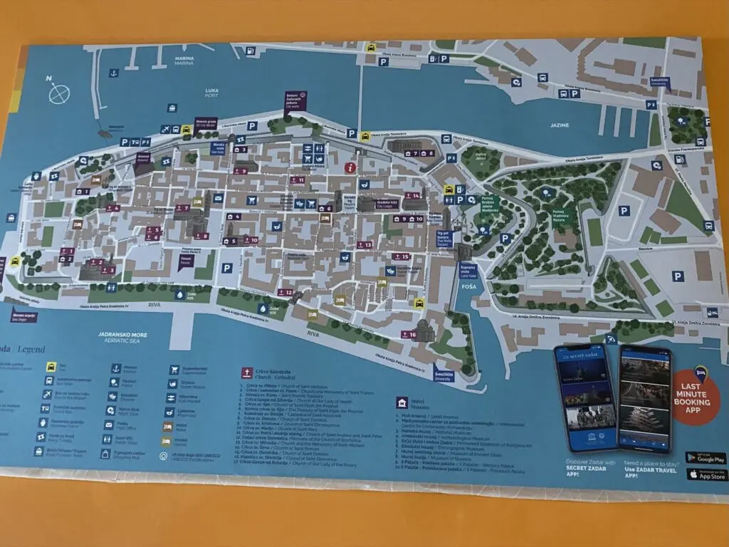Stadtplan von Zadar